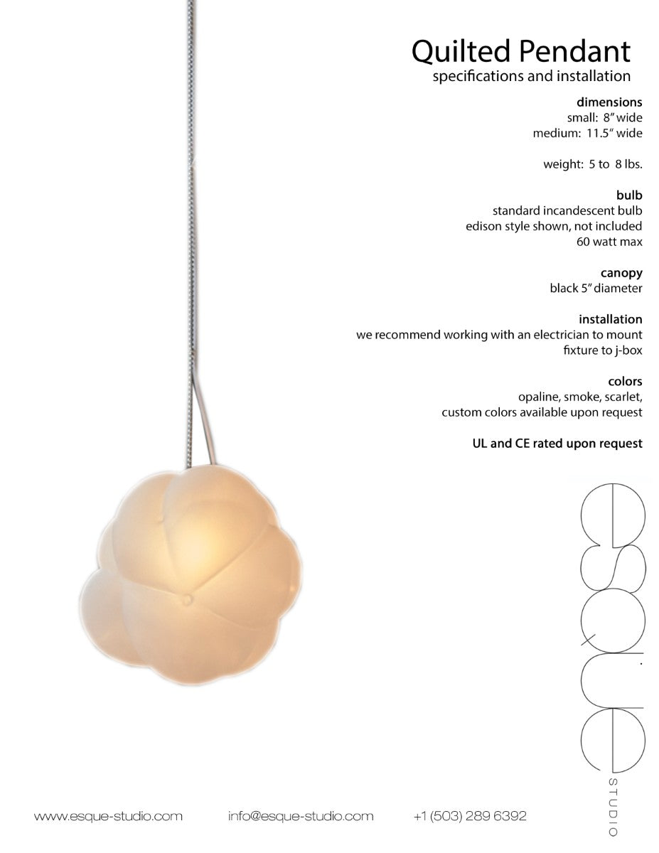 Quilted Pendant Light