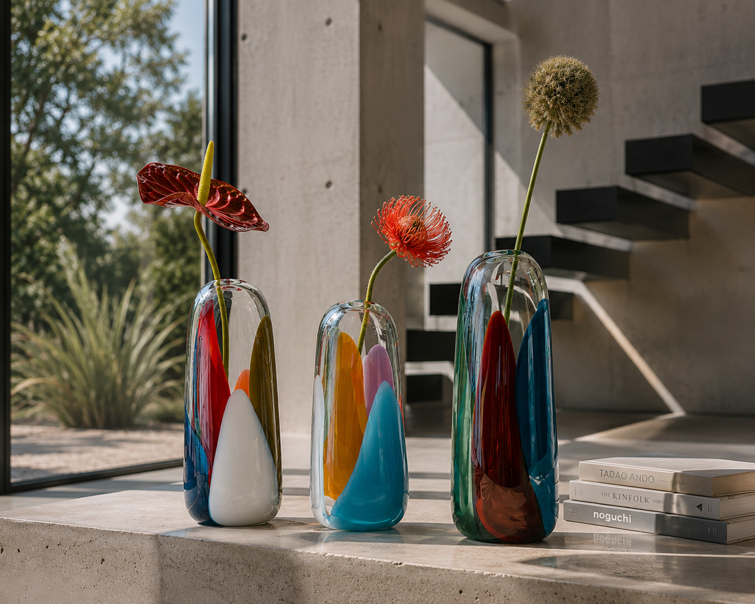 ESQUE Sample Vases with a single bloom