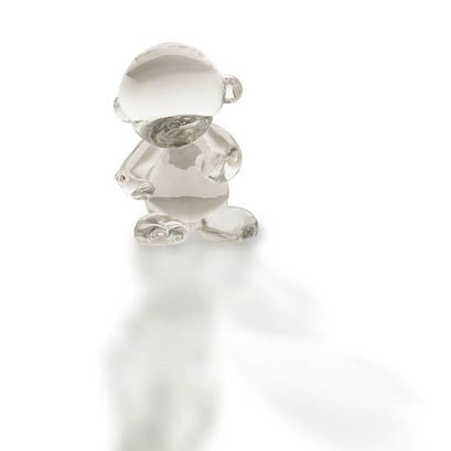 Clear Anime Bear figurine on a white background