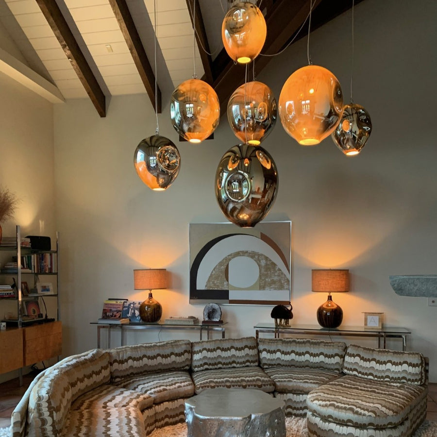 Geo Pendant Lights in Cluster - Private Residence